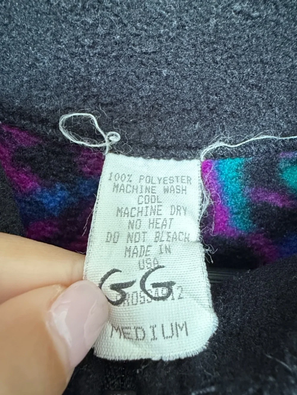 VINTAGE CHUCK ROAST FLEECE 1/4 ZIP MULTI MEN’S MEDIUM - Picture 4 of 4